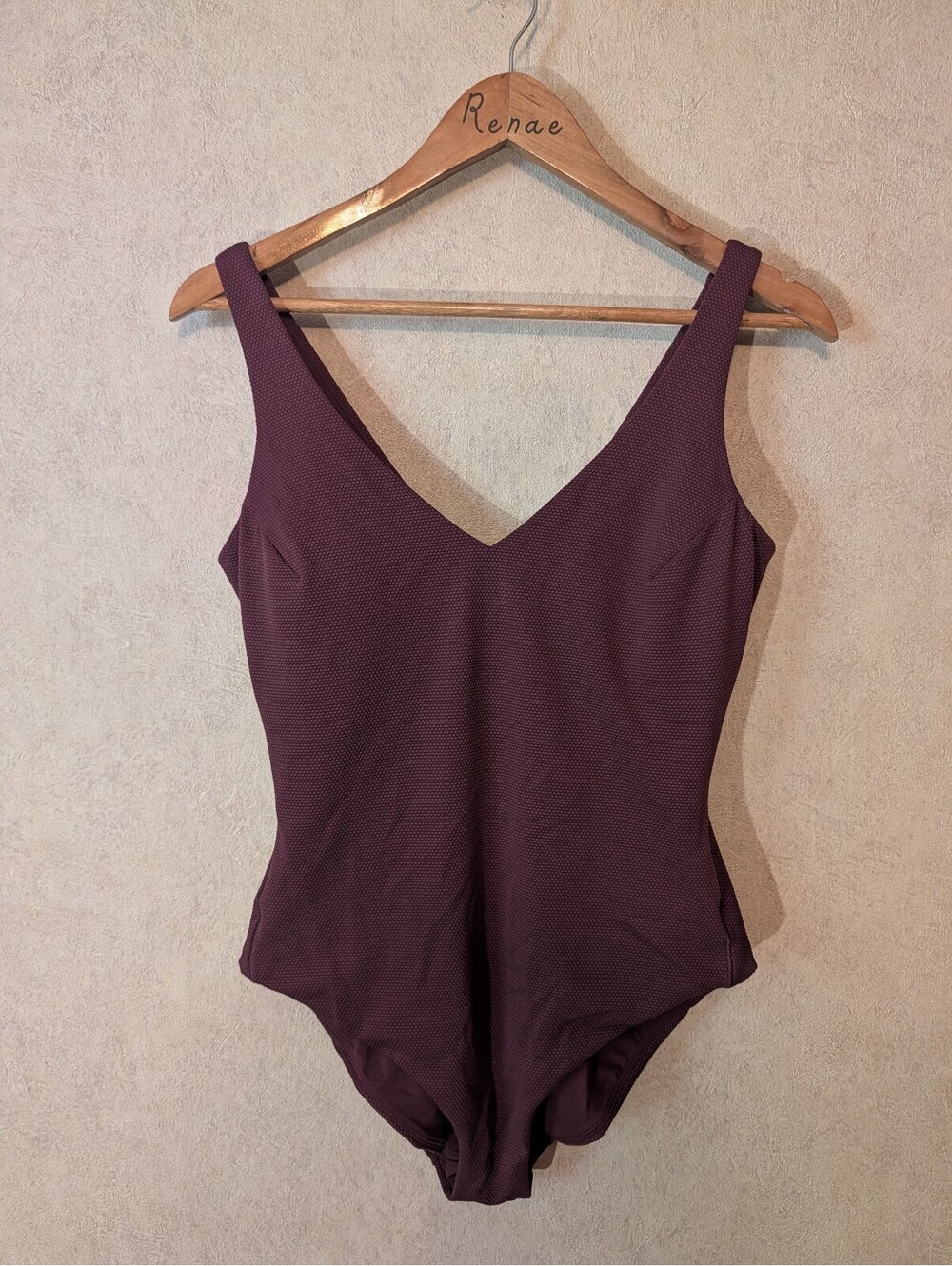 SPANX burgundy one piece swimsuit sz L